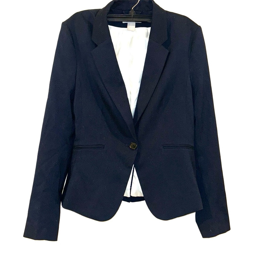 🌺 H&M Black Women’s 1 Button Blazer Size 4